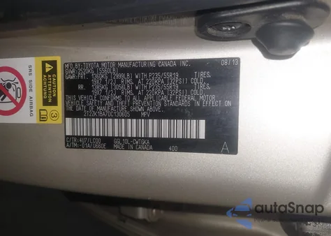 2013 Lexus Rx 350 z USA, uszkodzony, nr VIN 2T2ZK1BA7DC130605